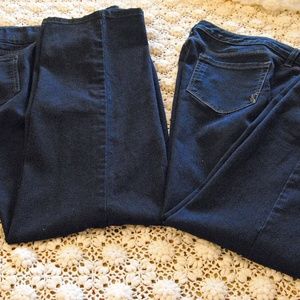 2 Pair SZ 16 Style & Co Dark Blue Jeans